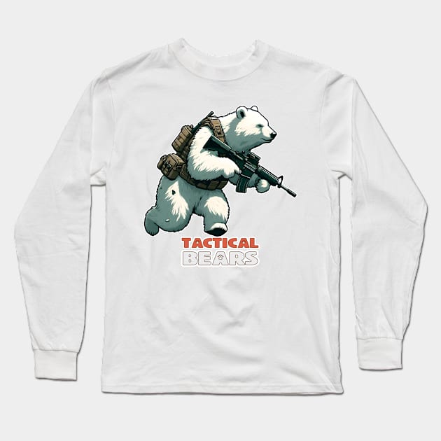 Tactical Bears Long Sleeve T-Shirt by Rawlifegraphic